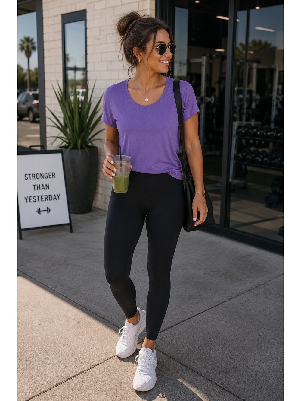 Bcg purple shortsleeve tshirt womens